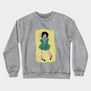 Pastel Girl in Lavender Tights Crewneck Sweatshirt